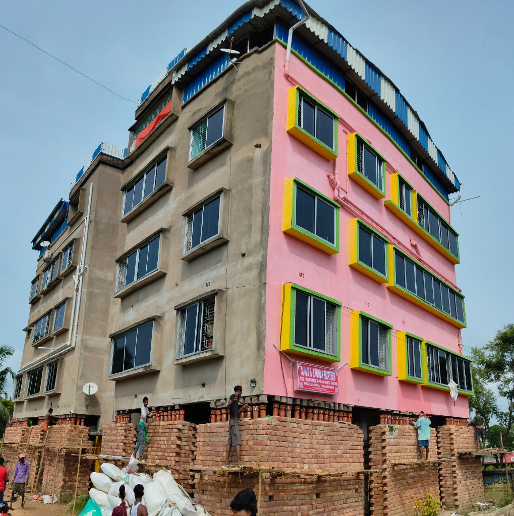 4-Storey Commercial Building Elevation Without Demolition — Heria, West Bengal